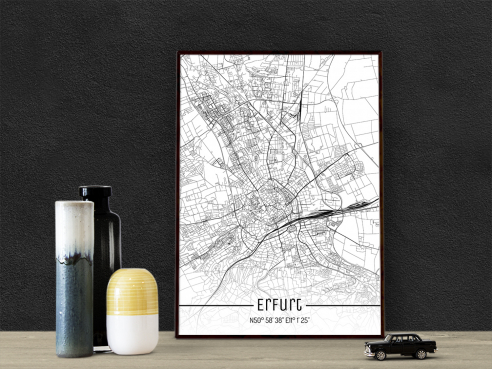 City Map of Erfurt - Just a Map