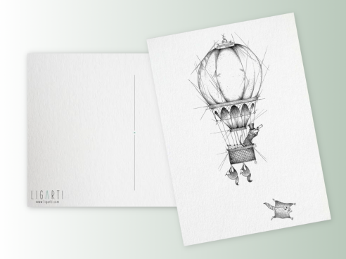 postcard Balloonist