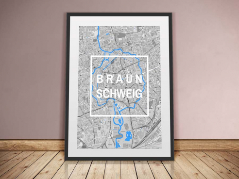 Braunschweig - Framed City - Stadtplan