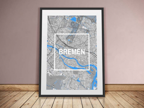 Bremen - Framed City - Stadtplan