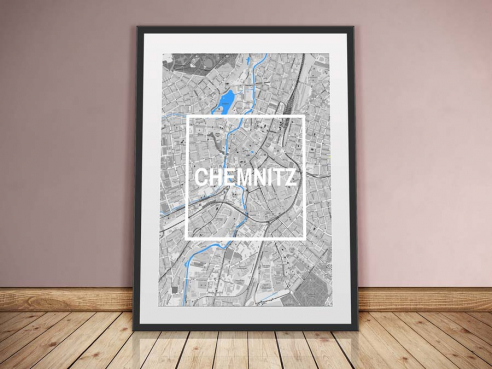 Chemnitz - Framed City - Stadtplan