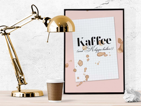 Kunstdruck - Kaffee.. und Klappe halten