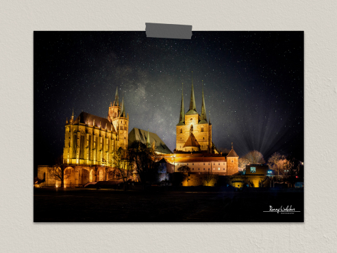 Cathedral of Erfurt at night