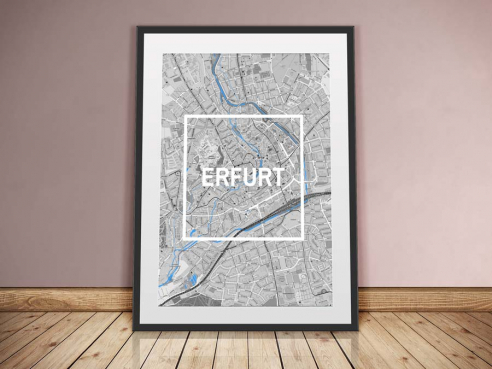 Erfurt - Framed City - Stadtplan