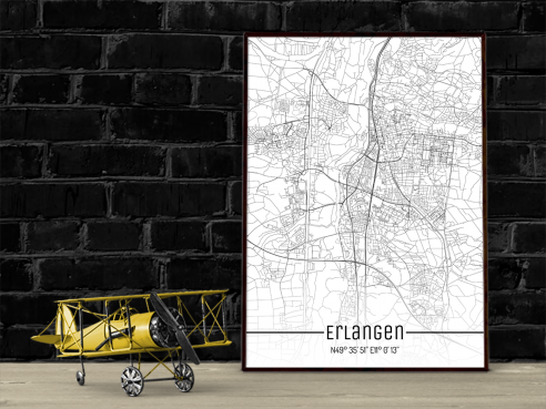 City Map of Erlangen - Just a Map