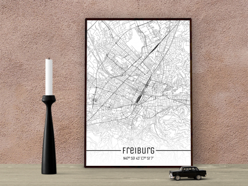 City Map of Freiburg - Just a Map