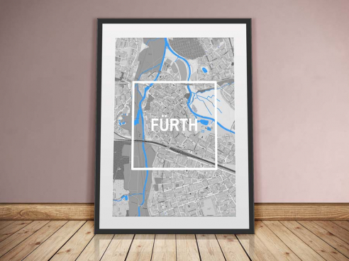 Fürth - Framed City - Stadtplan