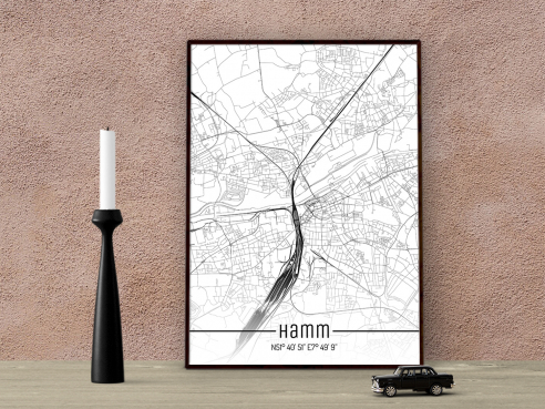 City Map of Hamm - Just a Map