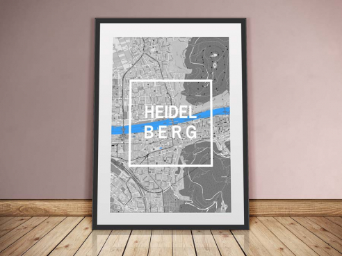 Heidelberg - Framed City - City Map - Kopie