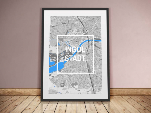 Ingolstadt - Framed City - City Map