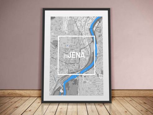 Jena - Framed City - City Map