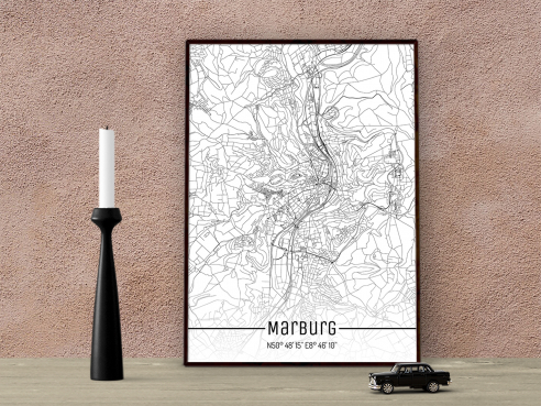 City Map of Marburg - Just a Map