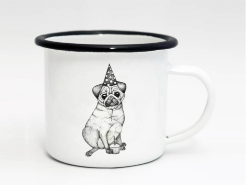 Enamel cup - Pug
