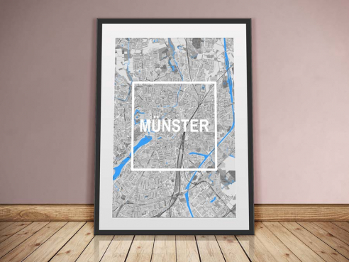 Münster - Framed City - City Map