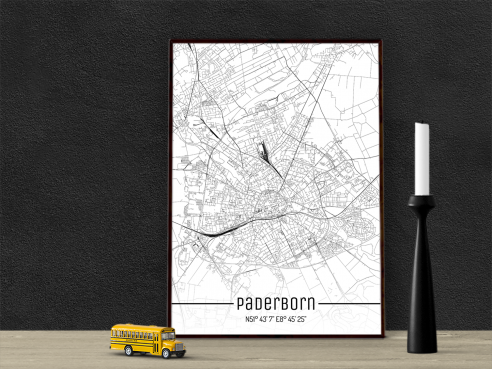 City Map of Paderborn - Just a Map