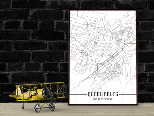 City Map of Quedlinburg - Just a Map