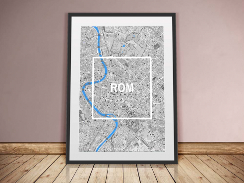 Rome - Framed City - City Map