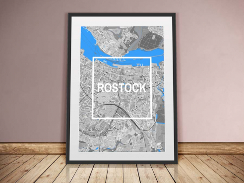 Rostock - Framed City - Stadtplan