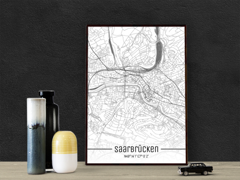 City Map of Saarbrücken - Just a Map