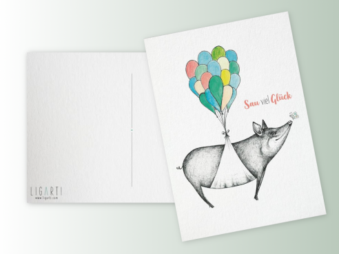 Postcard - good luck