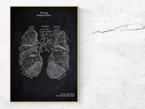 The Lung No. 3 - Patent-Style - Anatomie Poster