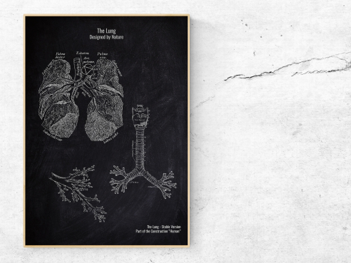 The Lung No. 4 - Patent-Style - Anatomie Poster