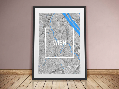 Vienna - Framed City - City Map