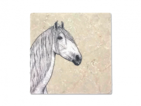 Illustrated tile - horse