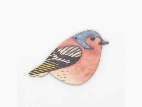 wooden pendant chaffinch