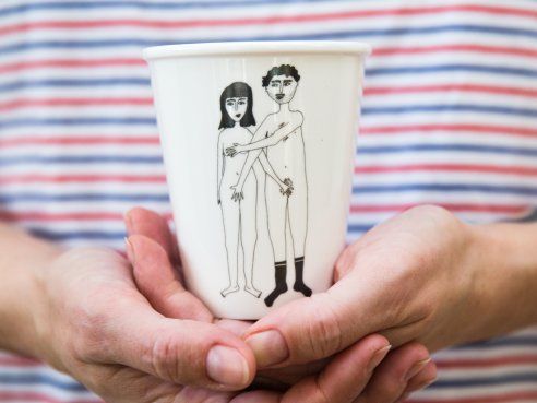 cup - naked couple