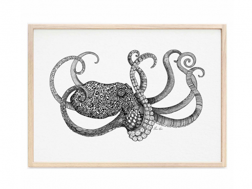 Kunstdruck Oktopus