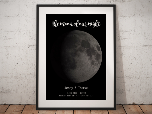 Kunstdruck Mondphase - the moon of our night