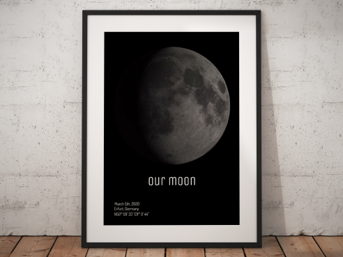 Kunstdruck Mondphase - our moon