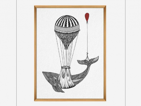 Art print Whale transport