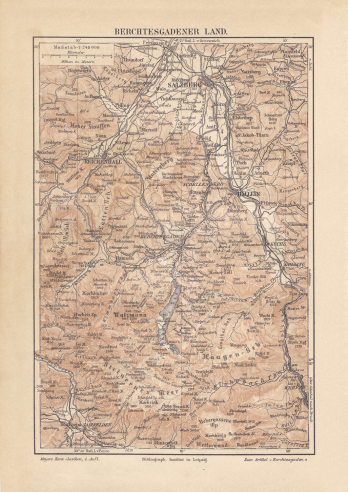 Old map Berchtesgadener Land