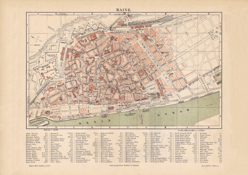 Old city map Mainz