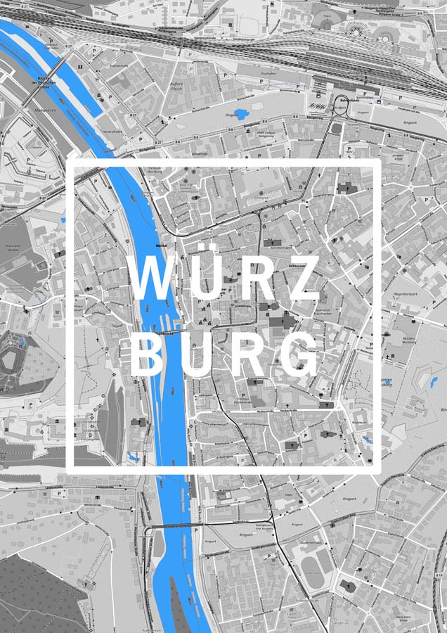 KlausUndSo - Würzburg - Framed City - Stadtplan