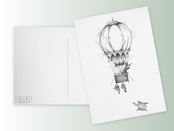 postcard Balloonist