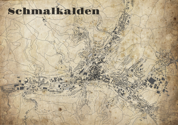 KlausUndSo - Stadtplan Schmalkalden im Vintage-Style