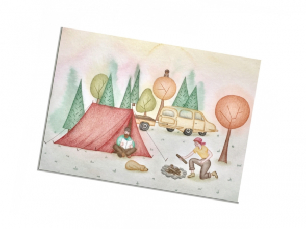 Postkarte camping