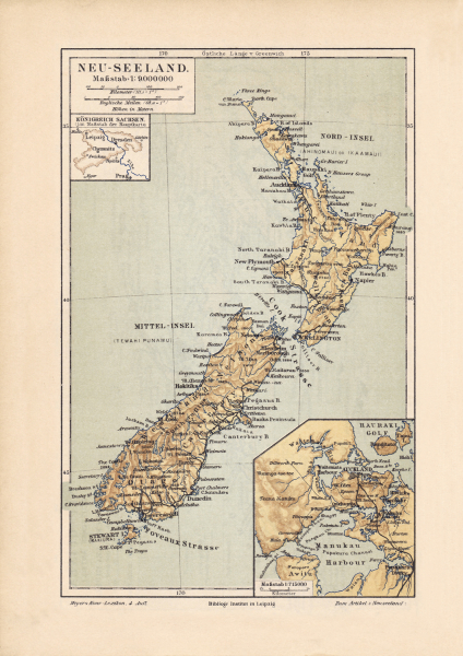 Old map New Zealand